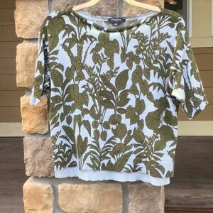 Ann Taylor petite botanical sweater garden festival farmer’s market Sunday brunc